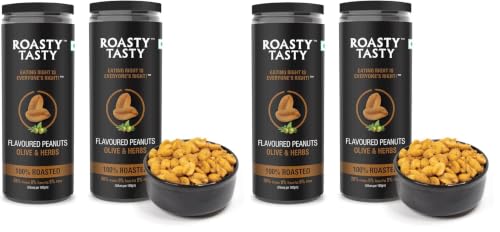 Image 1 of Default Title for the product Roasty Tasty Olive & Herbs Flavour Roasted Peanuts Pack Of 4 (150G Each)