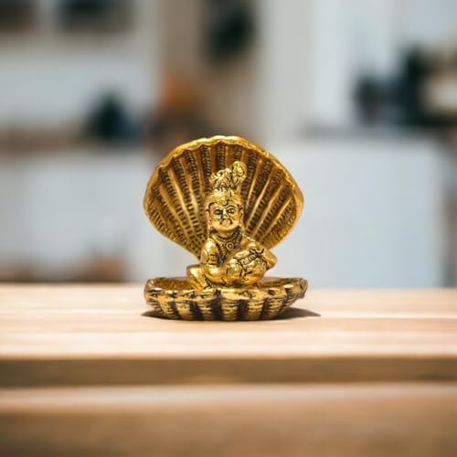 Image 1 of Default Title for the product KridayKraft Shri Krishna Sitting Under Seep Laddu Gopal