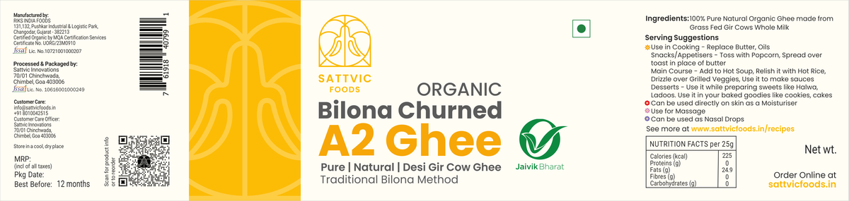 Image 6 of Sattvic Foods A2 Organic Gir Cow Ghee | Pure & Nutritious Bilona Ghee