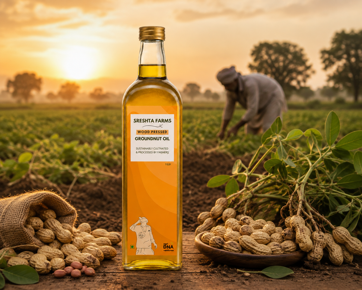 Image 6 of Sreshta Farms Wood Pressed Groundnut Oil