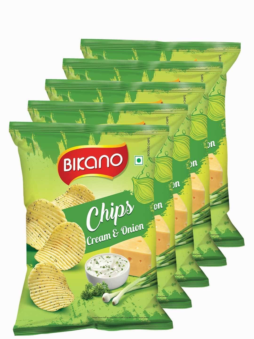 Image 1 of Pack of 5 for the product Bikano Chips - Cream Onion