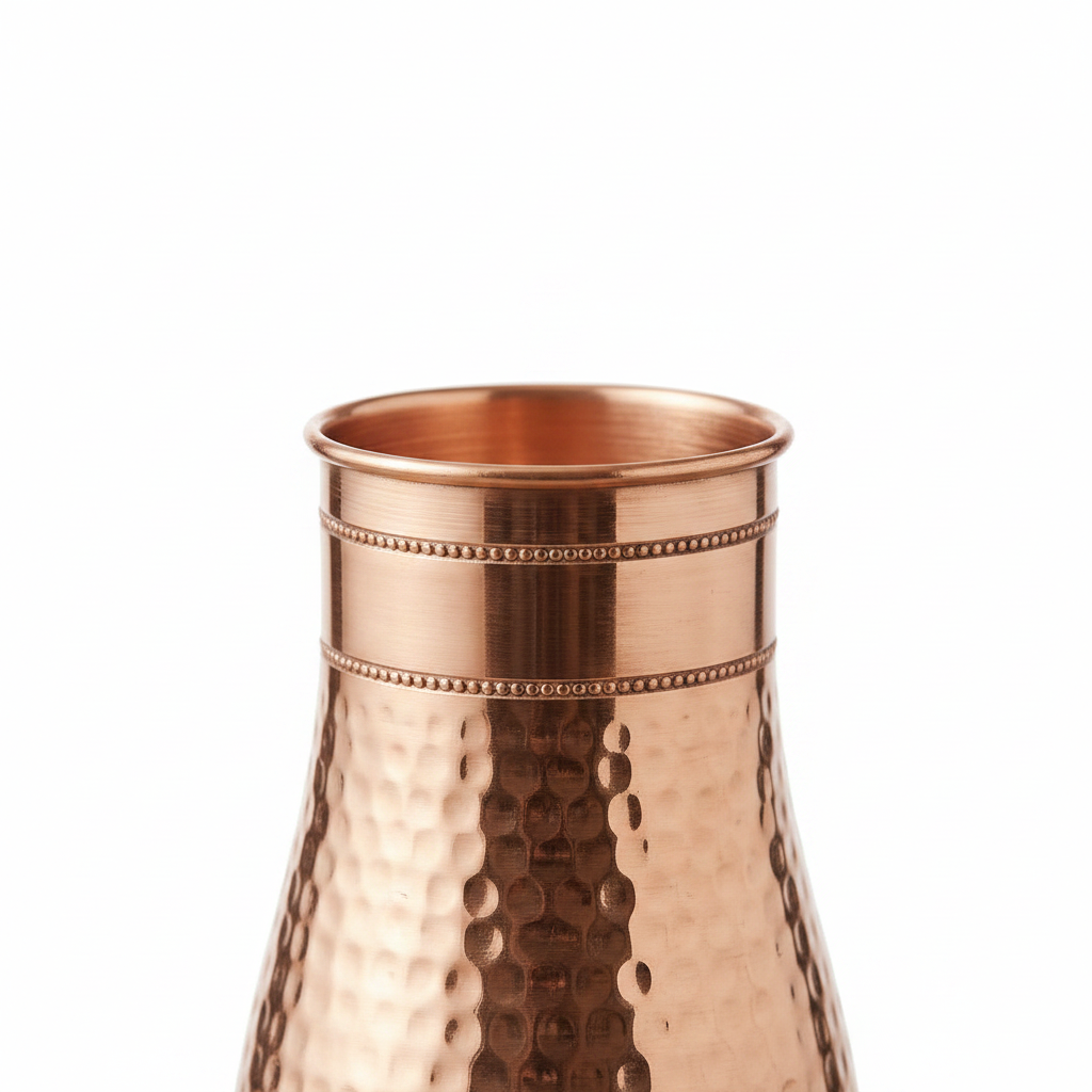 Image 4 of Sattvya Gifting Hammered Copper Bedside Jar