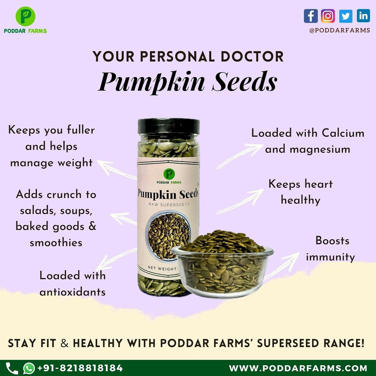 Image 5 of Poddar Farms Premium Pumpkin Seeds