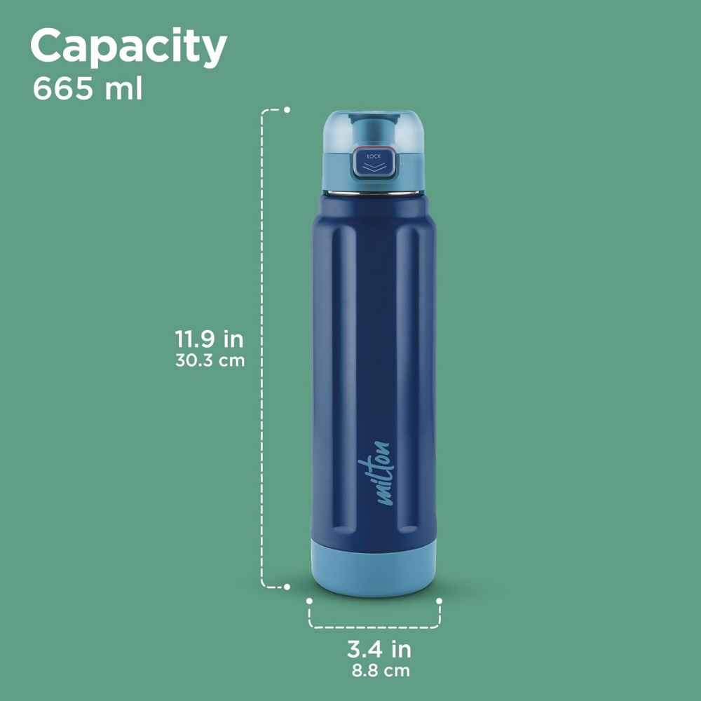 Image 8 of Milton Taurus 900 Steel Thermoware Inner Stainless Steel PU Insulated & Leak Proof Water - Dark Blue