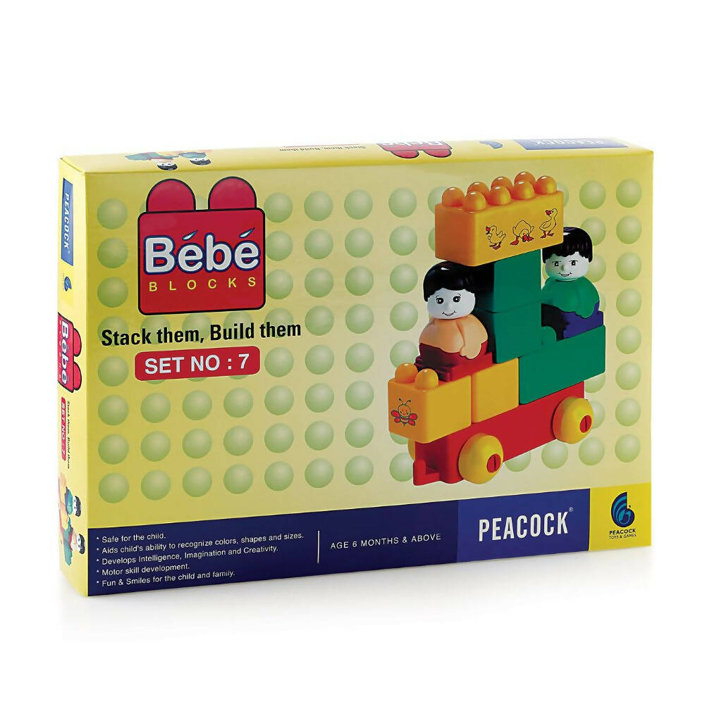 Image 1 of Default Title for the product Peacock Learning & Educational Building Interlocking Blocks Set For Kids- Bebe Set No 7