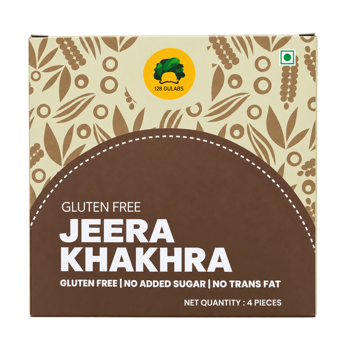 Image 1 of 4 Pcs for the product Gulabs Jeera Gluten Free Khakhra