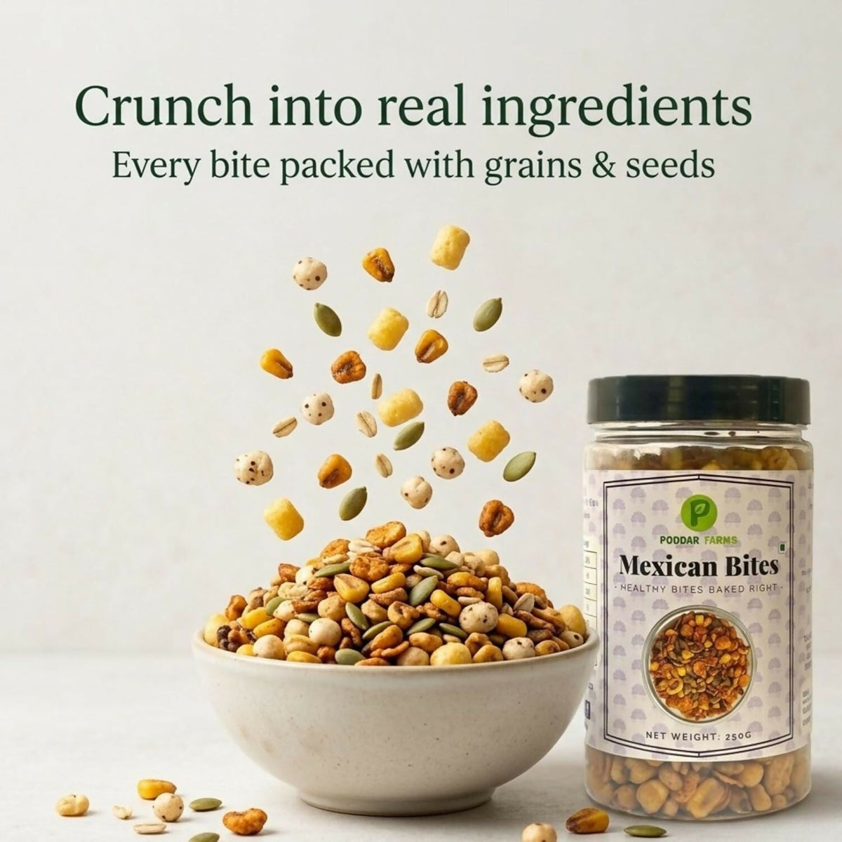 Image 8 of Poddar Farms Roasted Mexican Bites Wholesome Snack