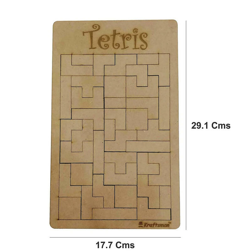 Image 4 of Kraftsman Wooden Tetris Jigsaw Puzzle Board | Made In India (Tetris Board)