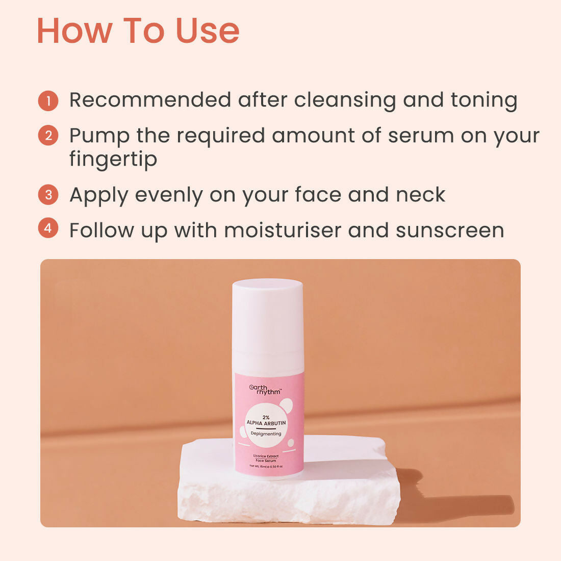 Image 5 of Earth Rhythm 2% Alpha Arbutin Depigmenting Face Serum