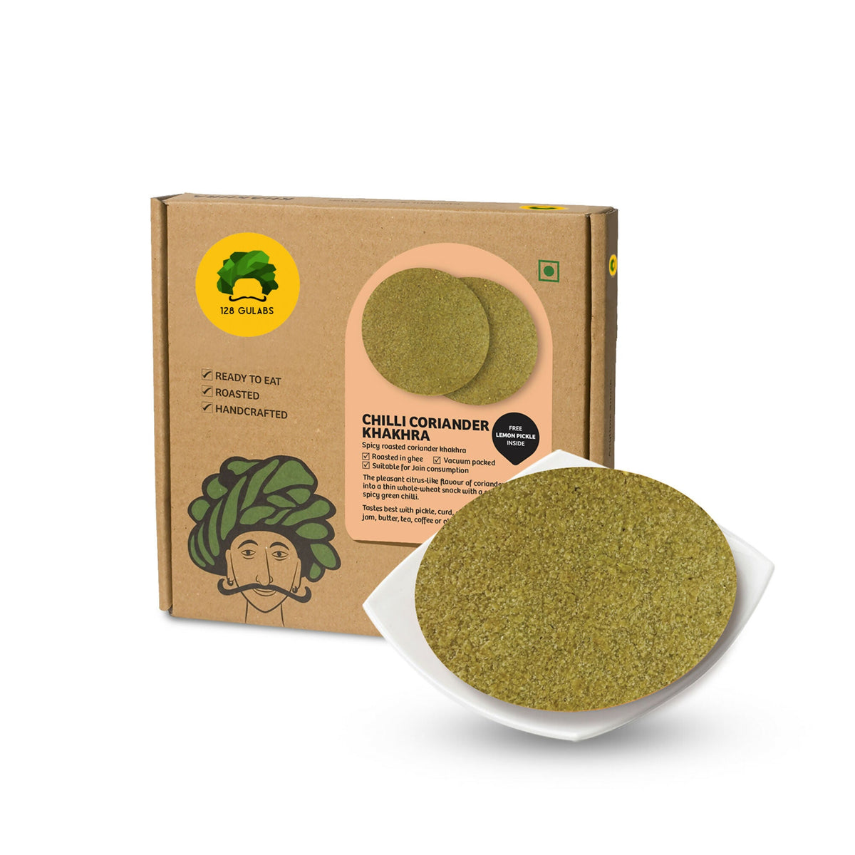 Image 1 of 12 Pcs for the product Gulabs Chilli Coriander Khakhra