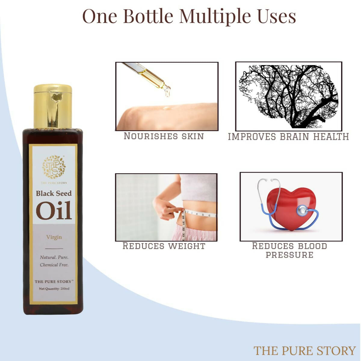 Image 5 of The Pure Story Black Seed Hair Oil - Pure And Natural