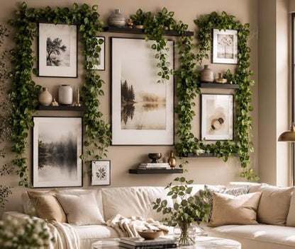 Image 7 of Divyakosh Artificial Hanging Money Plant Creepers for Home Decor, 8 Silk Vines 6 FT, 240 Leaves, Hanging Plant, Decorative Leaves, Money Plant Artificial for Wall Door Balcony
