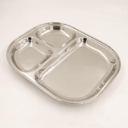 Image 1 of Pack of 1 for the product Spillbox Stainless Steel Tiffin Plate