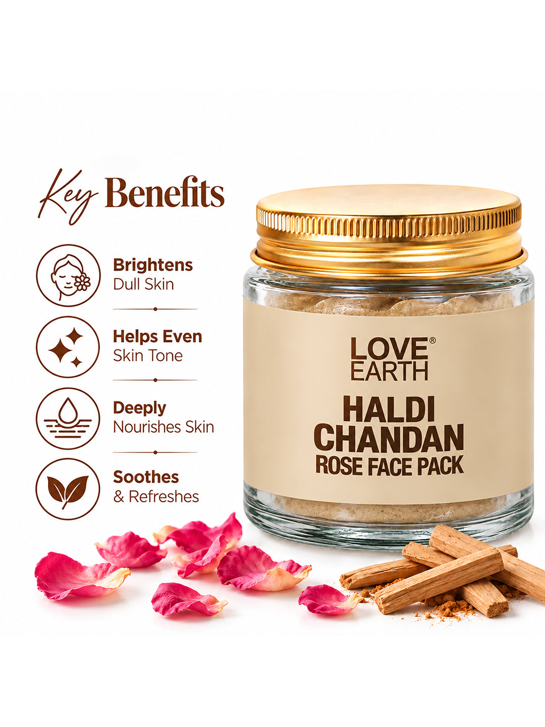 Image 4 of Love Earth Haldi Chandan Rose Face Pack