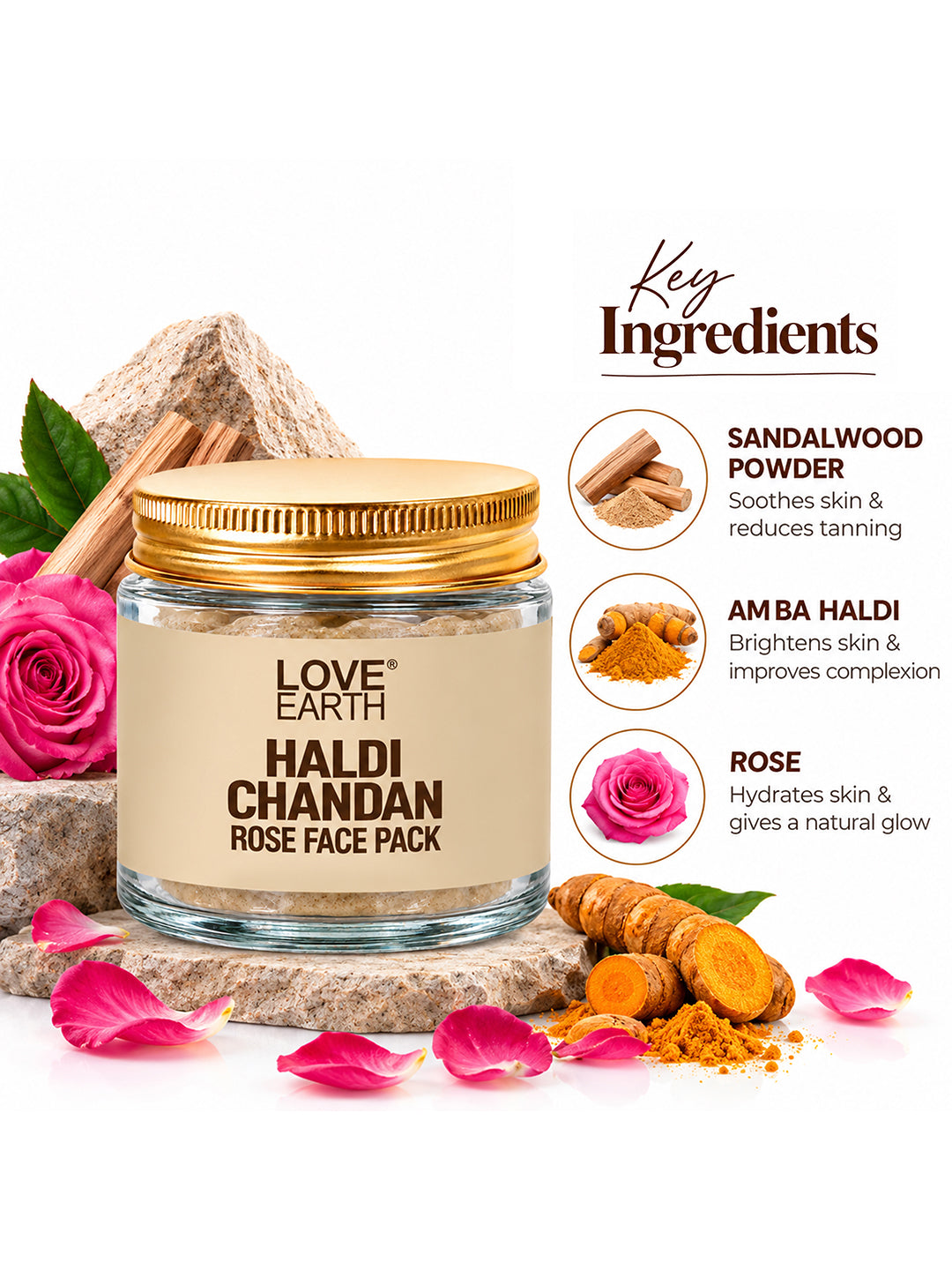 Image 5 of Love Earth Haldi Chandan Rose Face Pack