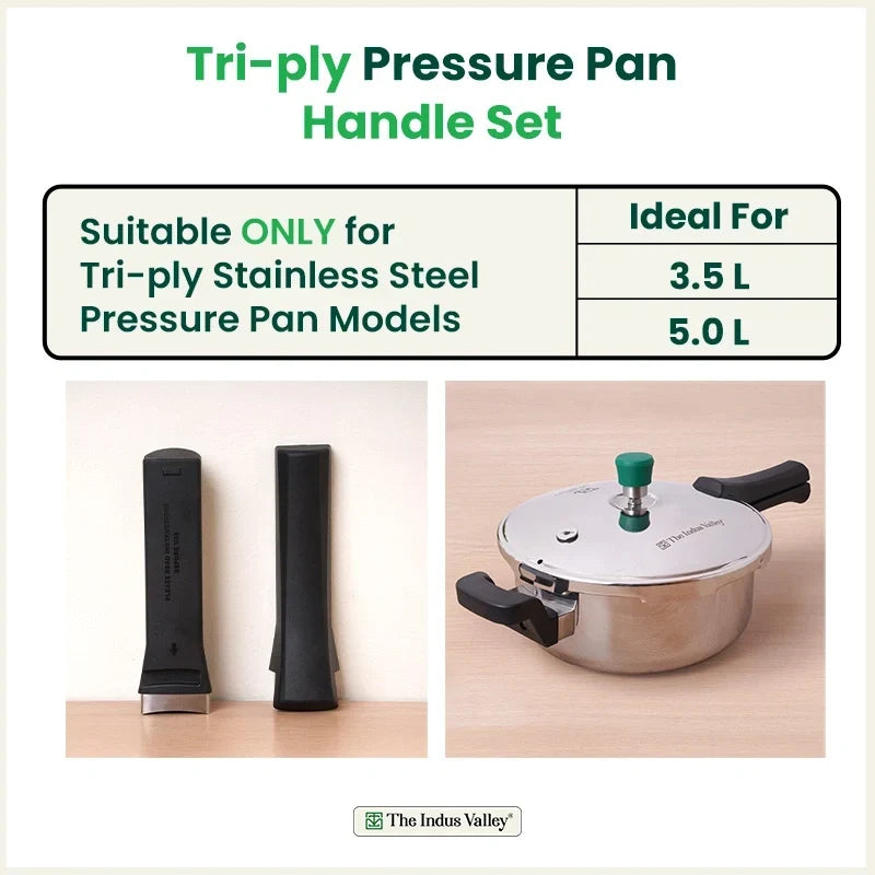 Image 3 of The Indus Valley 3.5L & 5.0L Triply Outer Lid Pressure Pan Handle Set