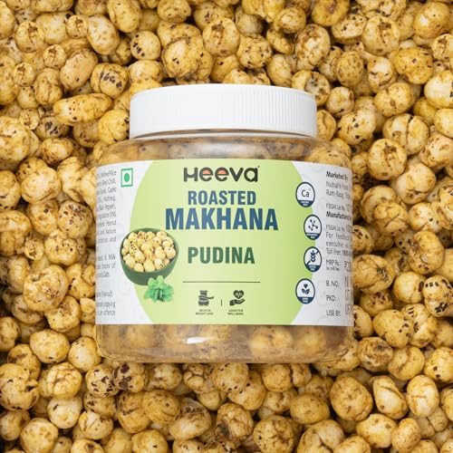Image 3 of Heeva Roasted Makhana Foxnut Pudina Flavour 100g Pack of 3