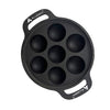 Image 1 of Default Title for the product ALLEGIANT COOKWARE Kitchen Pre-Seasoned Cast Iron Appam Pan with 7 Cavity Design