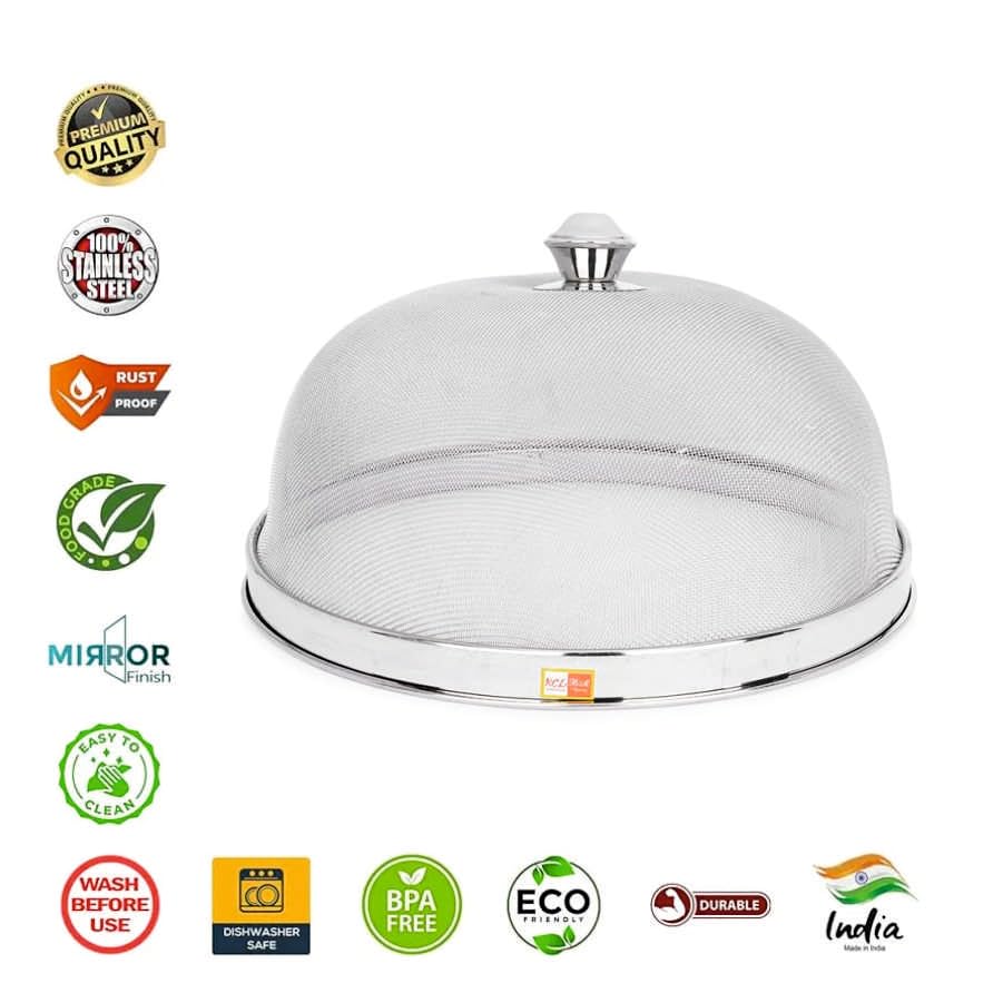 Image 6 of KCL Multipurpose Food Grade Stainless Steel Mesh Dome Food Cover 8 inch