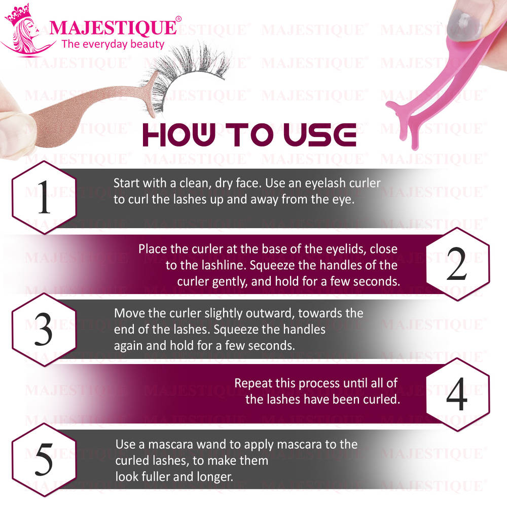 Image 5 of Majestique Stainless Steel False Eyelash Curlers Extension Applicator Remover - Colour May Vary