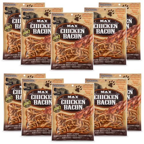 Image 10 of BBQ / 130 g (Pack of 10) for the product Foodie Puppies Dogaholic Chicken Bacon Treats for Dogs