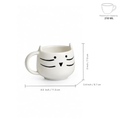 Image 7 of ExclusiveLane 'Kitty Charm' Ceramic Tea Cups
