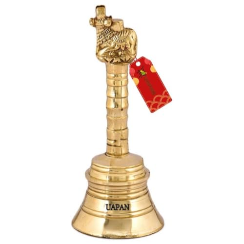 Image 1 of 7 Inch for the product Uapan Nandi Brass Pooja Bell