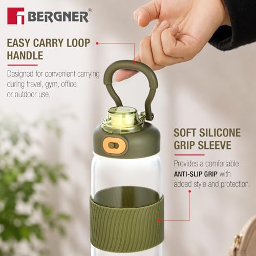 Image 6 of BERGNER Borosilicate Glass Water Bottle 600ml