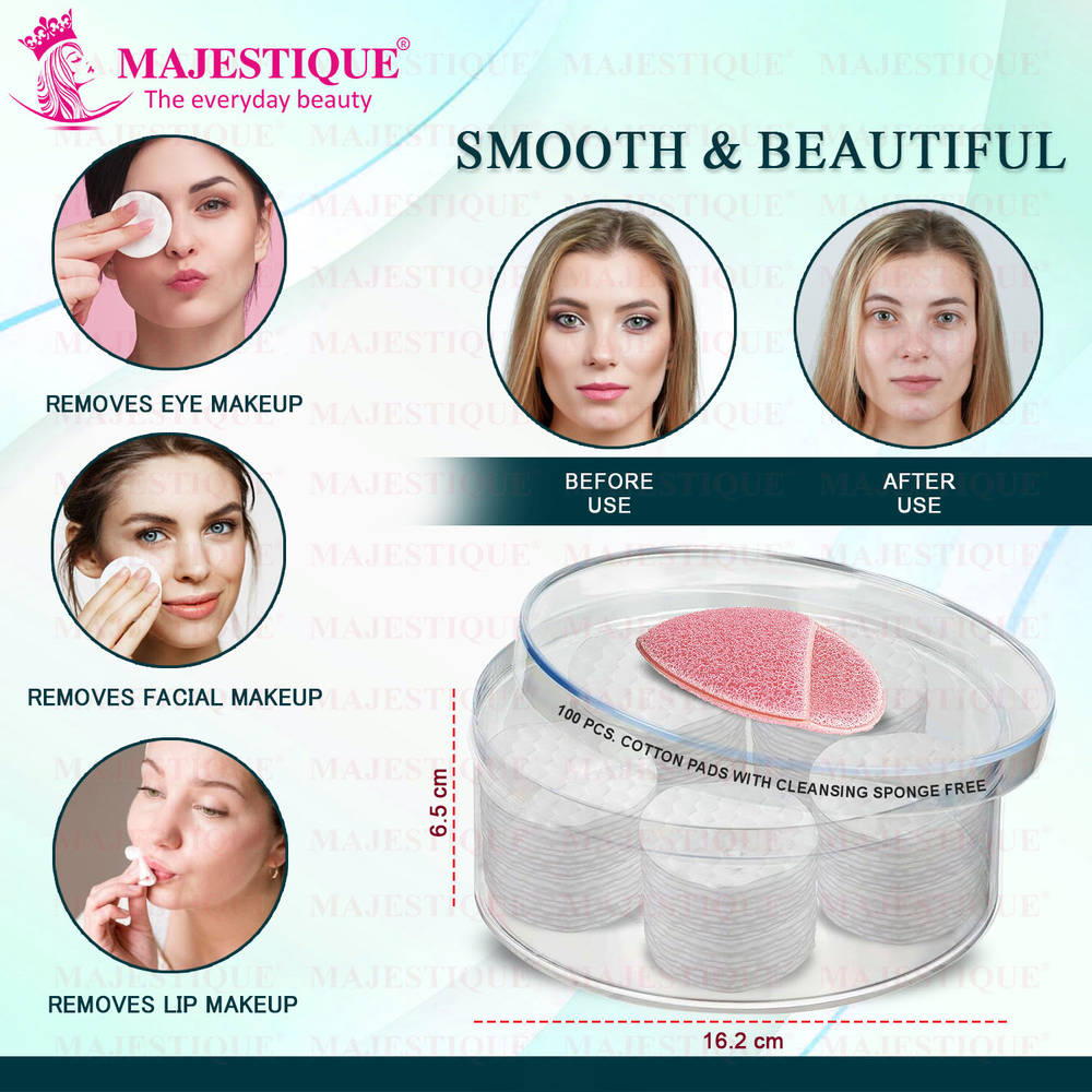 Image 2 of Majestique Premium Make-Up Removal Round Cotton Pads
