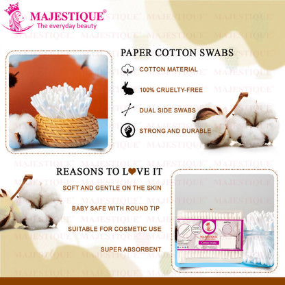 Image 3 of Majestique Cotton Swabs, 200 Tips