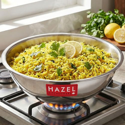 Image 18 of Silver Tasra / 5.5 Litres for the product HAZEL Triply Stainless Steel Tasla Kadai