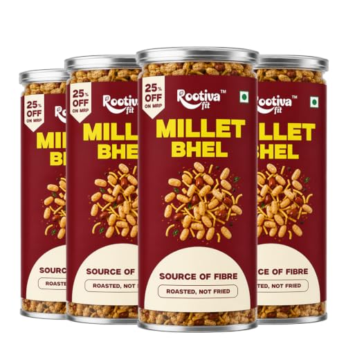 Image 3 of Millet Bhel / 100 g (Pack of 4) for the product ROOTIVAFIT Millet Bhel Chatpata Multigrain Snack