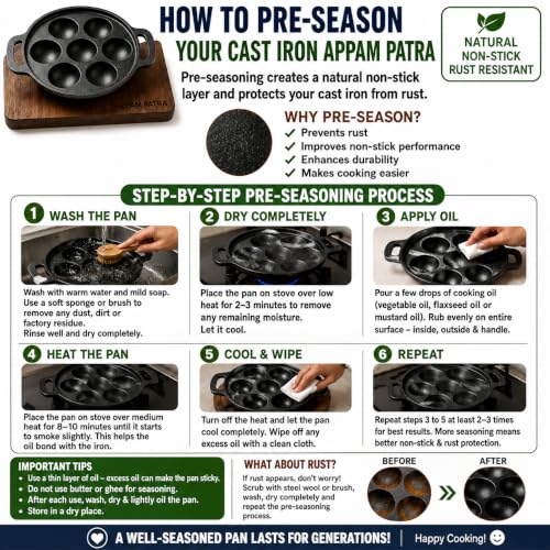 Image 7 of PANATARA Cast Iron Paniyaram Pan