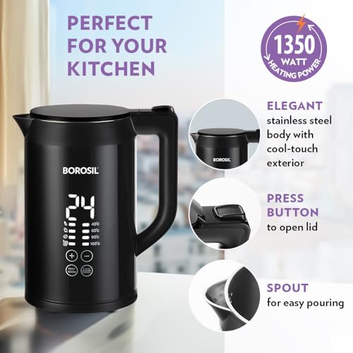 Image 7 of Borosil 1.5 L Cooltouch Digital Electric Kettle