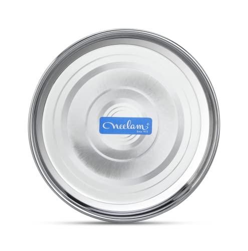 Image 2 of neelam Stainless Steel Diamond Buffet Plates Set of 4, 17.5 cm