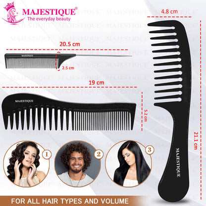 Image 2 of Majestique Hair Grooming Combs Set Of 3