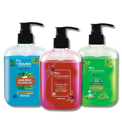 Image 1 of Pack of 1 for the product Naulakha Naturals Combo pack of Handwash 250 g (Pack of 3) (Ocean Breeze, Himalyan Rose, Aloe Neem)