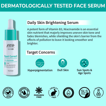 Image 2 of Nykaa SKINRX Spot Corrector with 10% Niacinamide + 1% Zinc Serum to Fade Dark Spots & Pigmentation