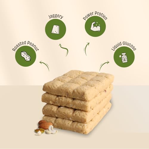 Image 7 of THELOFFY Premium Sukha Mewa Chikki Gajak No Added Colors or Preservatives Soft & Nutty Chikki Indian Sweets & Snacks Kadalai Mittai -100g (Pack of 5)
