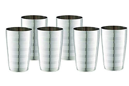 Image 2 of neelam Stainless Steel 7 22G Diamond Thums Up Glass 300 ml Silver