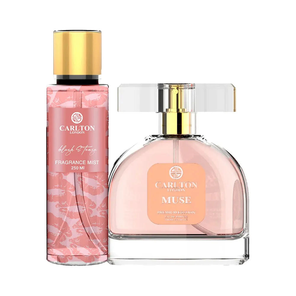Image 1 of combo / Pack of 1 for the product Carlton London Perfume Muse Perfume + Blush & Tease Body Mist Combo For Women