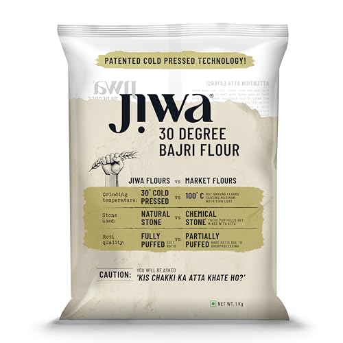 Image 1 of Pack of 1 for the product Jiwa 30 Degree Bajri Flour / Atta | 1 Kg