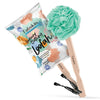 Image 1 of 1 Pc / Pack of 1 for the product Fabskin Bath Brush Loofah For Men & Women With Wooden Handle Aqua Green