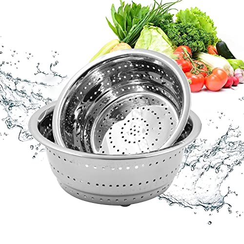 Image 1 of Default Title for the product Spillbox Stainless Steel Colander | Strainer | Sieve Combo of 2 Sizes