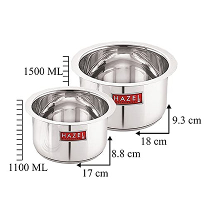 Image 10 of HAZEL Stainless Steel Tope Patila Cookware