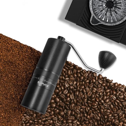 Image 7 of Supvox Manual Coffee Grinder SUS Metal CNC Grind Burr 60 External Settings