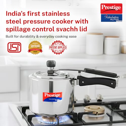 Image 3 of Prestige Svachh Nakshatra Alpha Straight Wall Cooker 3 L