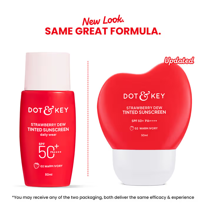 Image 2 of Dot & Key Strawberry Dew Tinted Sunscreen SPF 50+ PA++++ - 02 Warm Ivory