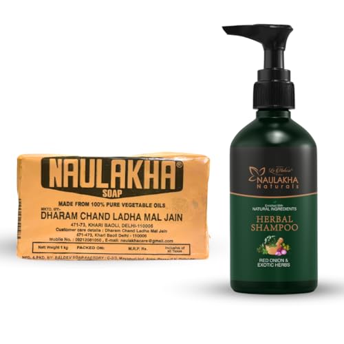 Image 1 of Pack of 1 for the product Naulakha Soap Bar 1 Kg With Herbal Hair Shampoo 300 Ml|Laundry Soap|Natural Ingredients|Sulfate & Paraben Free|Harsh Chemical Free