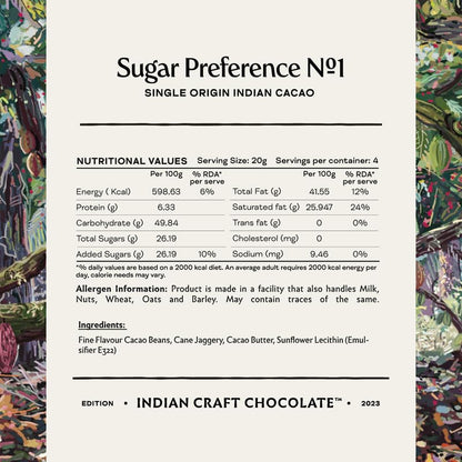 Image 3 of Manam Chocolate Sugar Preference - Sweetened With Jaggery, 60% Dark - 80g